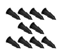 10 Pièces Support à Fleurs avec Piquet en Plastique Noir | Présentation Élégante sans Outil, Surface Lisse, Adapté aux Tombes et Fleurs Artificielles Toute L'année