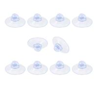 10 Pièces Support à Ventouse pour Table en Verre - Ventouse de 30 mm - Coussinet en Plastique Transparent - Sans Crochet
