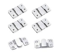 10 Pièces Support Montage Dissimulé de Meubles Embarqué Interverrouillage Pendaison, Boucle Quincaillerie Murale en Acier Inoxydable pour Accrocher miroir Cadre Dosseret Meubles