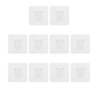 10 Pièces Supports D'étagère Adhésifs en Plastique | Vitrines en Verre et Meubles Bas, Installation Facile, Lot de Clips Solides, Usage Discret