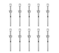 10 Pièces Tendeur à Sertir pour Câble 4mm, Raccord de Garde-corps | Acier Inoxydable Marin Résistant à L’eau, Borne Filetée Monobloc, Finition Argentée Élégante pour Terrasse et Rampe