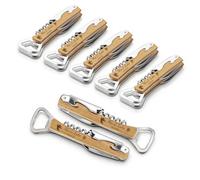 10 Pièces Tire Bouchon Personnalisé, Cadeau Invité Mariage, Décapsuleur en Bois Gravés Double Face, Idéal pour Bar, Maison, Anniversaire et Fête