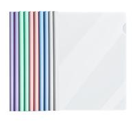 10 Pièces Transparent Reliure Dossier Baguette, Feuilles A4 Couverture De Rapports Plastique, classeur,Couleurs Pastel