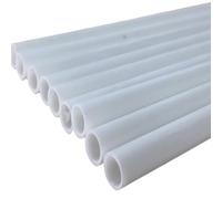 10 pièces Tube en Fiber de verre blanc 1000mm tuyau rigide en Fiber de verre creux isolé à haute résistance(12x8x1000mm)