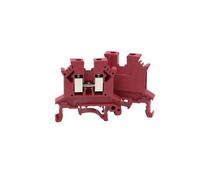 10 pièces UK-2.5B bornier Rail Din fil conducteur électrique connecteur universel vis connexion bornier bloc UK2.5B(Red)