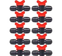 10 Pièces Vanne Commutateur d'Irrigation Goutte Tube d'Irrigation PE 16 mm Raccords Verrouillage Barbelés Vannes Connecteurs Tuyau Vanne Barbelée Jardin