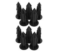 10 Pièces Vase à Fleurs pour Pierre Tombale Noir en Plastique, Fixation | Fleurs Traditionnelles et Chrysanthèmes, Usage Cimetière, Sol Meuble, Stabilité Extérieure, Surface Lisse