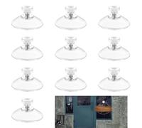 10 Pièces Ventouse a Visser, 50mm Ventouses Transparentes avec Filetage, Extra Fortes PVC Plastique Suspension Rideau Isolant Ventouse pour Camping Car, Fenêtre, Salle de Bain, Van (M4x10mm)