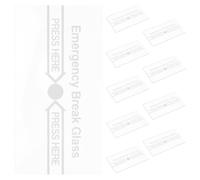 10 Pièces Vitre de Remplacement en Verre, Facile | Couvercle de Sécurité, Installation Simple et Performance Fiable, Usage pour Station Manuelle et Dispositif D'urgence