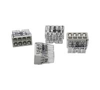10 pièces Wago 2273-208 Boîte de jonction COMPACT Ø 0,5-2,5 mm², 8 pôles, transparent/gris clair