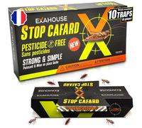 10 Pièges Anti Cafards Puissant Gel et Poudre Appât,Traitement Anti Cafards,Produit sans Insecticide a Blattes pour Interieur,Garage