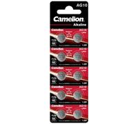 10 Piles AG10 / LR54 / LR1130 / 189 Camelion Alcaline 1,5V