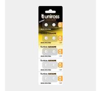 10 Piles AG4 / LR66 / LR626 Uniross Alcaline 1,5V