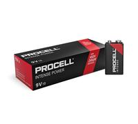 10 Piles Alcalines 9V / 6LR61 Duracell Procell Intense
