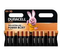 10 Piles Alcalines AA / LR6 Duracell Plus