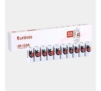 10 Piles CR123A Uniross Lithium 3V