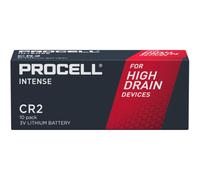 10 Piles CR2 Duracell Procell Intense Lithium 3V