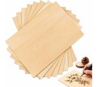 10 planches de bois de tilleul non finies, idéales pour les projets laser, l'artisanat, les modèles de bricolage et plus encore (300 x 200 x 3 mm)