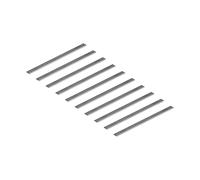 10 plaquettes pour rabot 82x5,5x1,1mm- convient pour AEG, B&D, Bosch, ALU, Fein, Felisatti, Haffner, Hitachi, Holz-Her, Mafell Makita, Metabo, Peugot, Ryobi, Skil