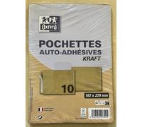 10 Pochette Kraft 162X229 Adhesive Sa