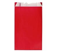 10 pochettes, sachets cadeaux kraft rouge 12 x 4.5 x 20 cm.