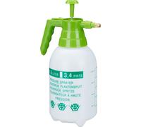 10 pulvérisateurs à pression, 1,5 litre, buse réglable en laiton, jardin, arrosage, lutte contre les nuisibles, PE, blanc/vert