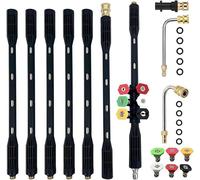 10 rallonges pour nettoyeur haute pression avec adaptateur Karcher, compatibles avec les modèles K2-7 de la série K, outil de nettoyage de gouttières avec rallonge, connecteur rapide de 1/4 de pouce