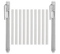 10 Recharges Stylo Gomme Mécanique Rétractable Caoutchouc, Blanc | Effaçage Précis, Protège le Papier, Usage École et Prise de Notes, pour Adultes et Dessinateurs