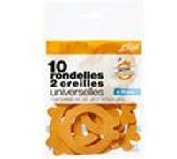 Rondelles à 2 oreilles - LE PARFAIT - 70 mm - 10 pièces - Caoutchouc naturel - Orange