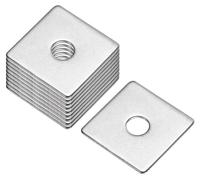 10 rondelles carrées M5 x 20 x 20 x 1 mm, en acier inoxydable 304