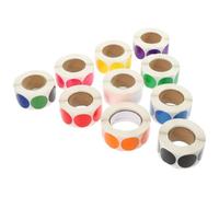 10 Rouleaux Autocollants Ronds à Pois Colorés | Pastilles Autocollantes en Cuivre, Pose Facile, Adhésif Doux, pour Classement, Fermeture et Décoration Couleur Aléatoire