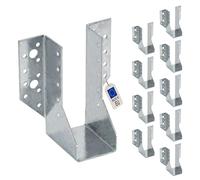 10 Sabots de charpente à ailes extérieures Connecteurs de poutres - Acier galvanisé - Larg 51 x Ht 137 mm - Fabriqué en Europe