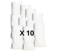 10 sacs en toile, adaptés pour les chantiers, les déchets de jardin, le sable, dimensions 55 x 95 cm, réutilisables