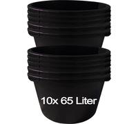 10 seaux à mortier de 65 litres Seau de chantier Seau à mortier Seau à crépi Seau de maçon Seau