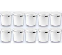 10 seaux de 20 litres avec Couvercle Blanc seaux à Lait/Stockage empilables, seaux à Miel seaux en Plastique avec agrément Alimentaire récipients Alimentaires