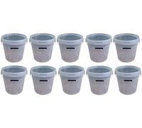 10 seaux de 25 litres avec couvercle transparent, seaux à lait/stockage empilables, seaux à miel, seaux en plastique avec agrément alimentaire, récipients de sécurité alimentaire, seaux vides pour