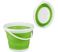 10 seaux pliables, seaux de nettoyage de 10 l, pliables pour un gain de place, seaux pliables pour la maison, la voiture et le camping, vert