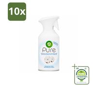 10 sprays Air Wick - Parfum "Douceur de coton" - 250 ml - Pack économique - 10 pièces