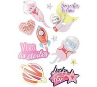 10 Stickers Galaxie Effet 3D 5à mm Multicolore G