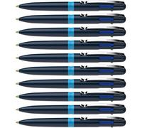 10 Stylos Bille 4 Couleurs - Pointe Moyenne - Take 4 - Schneider