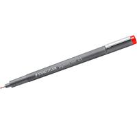 10 stylos Pigment Liner 308 05-2, 0,5 mm, Rot