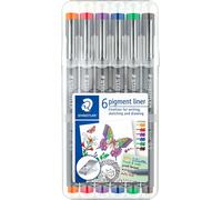 10 stylos Pigment Liner 30805-SSB6, 0,5 mm, coffret de 6 couleurs