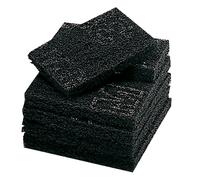 10 tampons abrasifs récurage difficile Scotch-Brite noir 16 x 9,5 cm