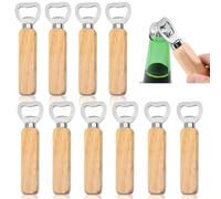 10 tire-bouchons personnalisés avec manche en bois - ouvre-bouteille durable