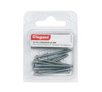 Lot de 10 vis longues Mosaïc LEGRAND. - Longueur : 40 mm.Pour encastrement profond
