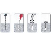 10 Vis d'Ancrage Béton Auto-Taraudeuse Inox A4 Bt - 6x60 mm - D-Work
