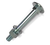 10 x Boulons M10 x 140 tête ronde collet carré Vis TRCC avec Écrou et Rondelle Longueurs 30-200mm choix: 10x M10x140