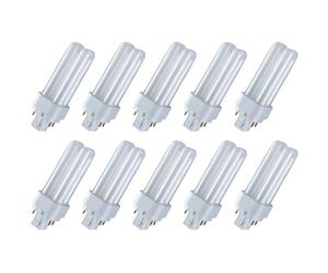 10 x Osram Dulux D/E 26W/865 Lumilux Cool Daylight culot G24q-3 26 watts ampoule à économie d'énergie 4 broches