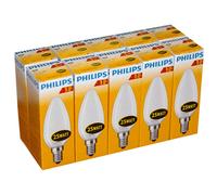 10 x Philips Ampoules Bougie E14 25 W MATT Dimmable Blanc Chaud