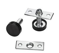 10 x Pieds réglables SOTECH M8 x 20 mm (Longueur totale avec patins au sol : 25 mm) avec Plaque de montage Pieds réglables Vis de réglage de meuble